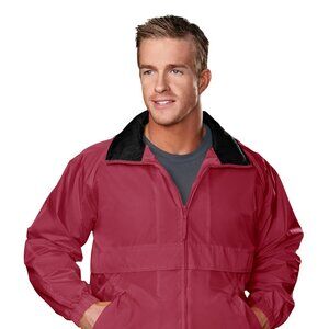 AFC Men’s Maroon Windbreaker Jacket Regular & Big & Tall S to 6X Water Resistant
